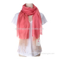 stock! 2016 new fashion silk wedding shawl scarf pink double layer